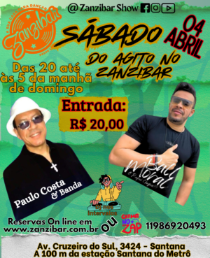 04/04 - Sábado Do Agito no Zanzibar