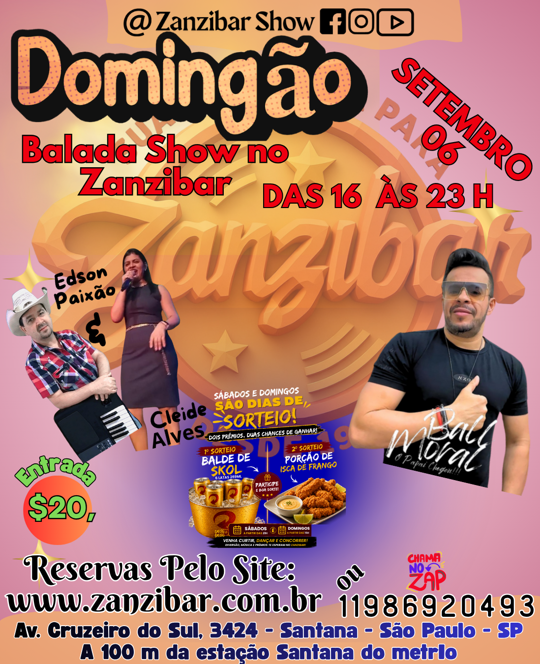06/09 - Domingão Balada Show no Zanzibar