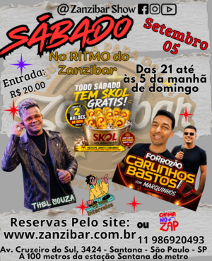 05/09 - Sábado no Ritmo do Zanzibar